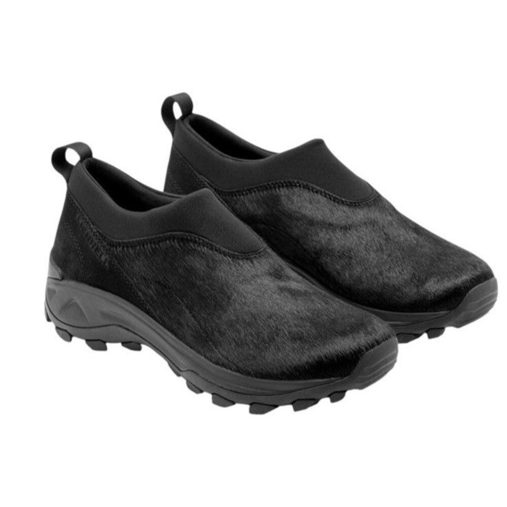 Merrell Moc 3 1TRL Slip 8 Moab Speed Gore Tex Black Trainers Calf Hair Shoe Mens
